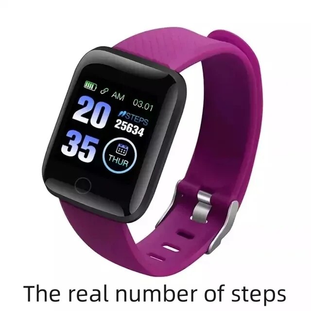 116plu Real Stepcount Smart Watch Multi Function Step Connected Smart Watch For Men And Women Suitable For And Android